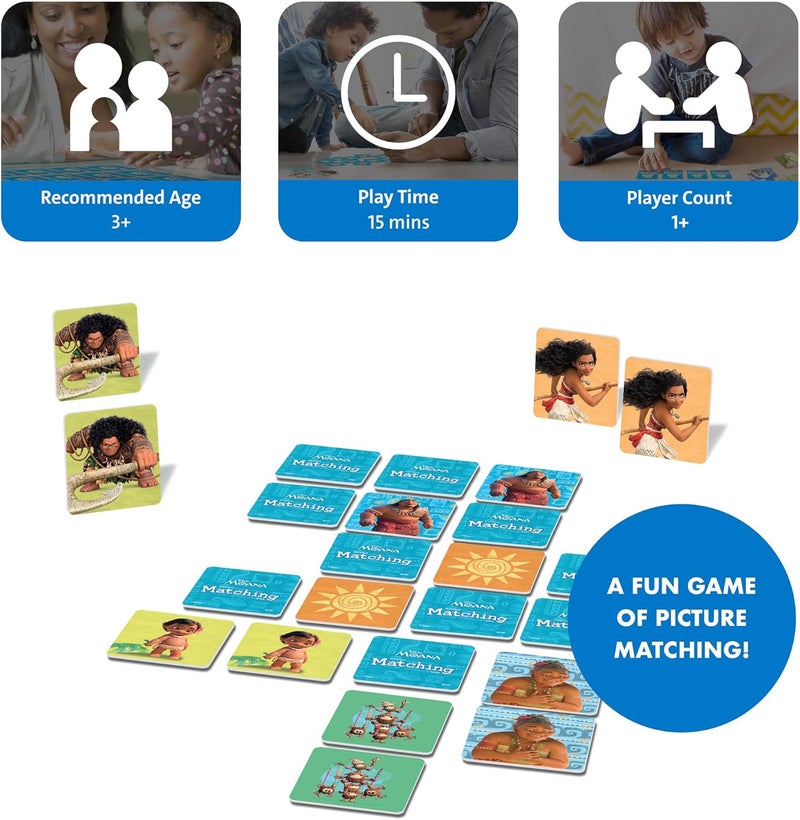 Wonder Forge Disney Moana Matching Game - Fun and Educational Memory Game for Boys and Girls Ages 3-5 - Featuring Moana and Maui - Toddler Learning Activity - Image 2